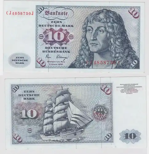 T146093 Banknote 10 DM Deutsche Mark Ro. 281a Schein 2.Jan. 1980 KN CJ 4858750 J