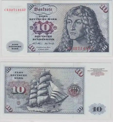 T146082 Banknote 10 DM Deutsche Mark Ro. 270a Schein 2.Jan. 1970 KN CB 3271463 F