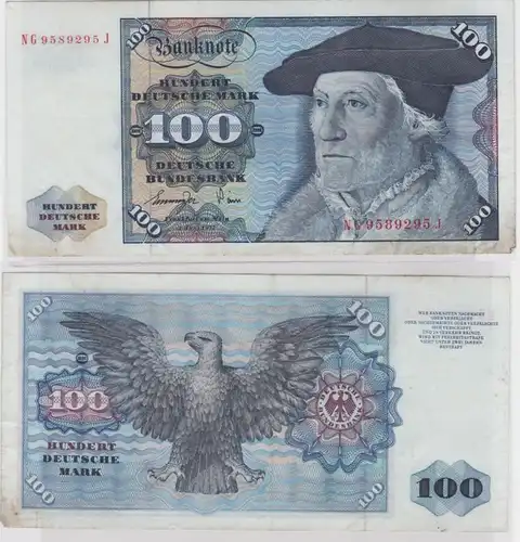 T146070 Banknote 100 DM Deutsche Mark Ro 278a Schein 1.Juni 1977 KN NG  J