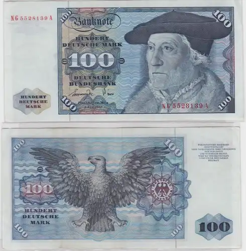 T146039 Banknote 100 DM Deutsche Mark Ro 278a Schein 1.Juni 1977 KN NG 5528139 A
