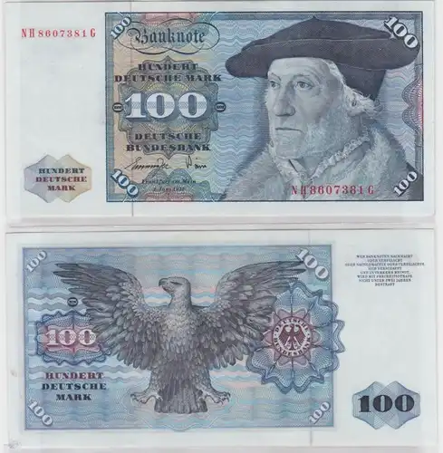 T146029 Banknote 100 DM Deutsche Mark Ro 278a Schein 1.Juni 1977 KN NH 8607381 G