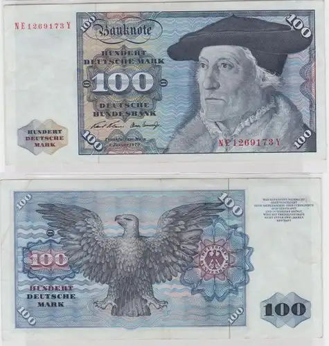 T146012 Banknote 100 DM Deutsche Mark Ro. 273b Schein 2.Jan 1970 KN NE 1269173 Y