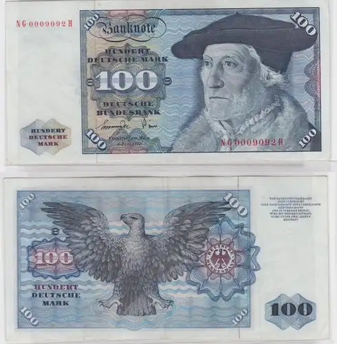 T146005 Banknote 100 DM Deutsche Mark Ro 278a Schein 1.Juni 1977 KN NG  H