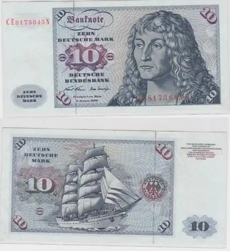 T145959 Banknote 10 DM Deutsche Mark Ro. 270b Schein 2.Jan. 1970 KN CE 8173845 N