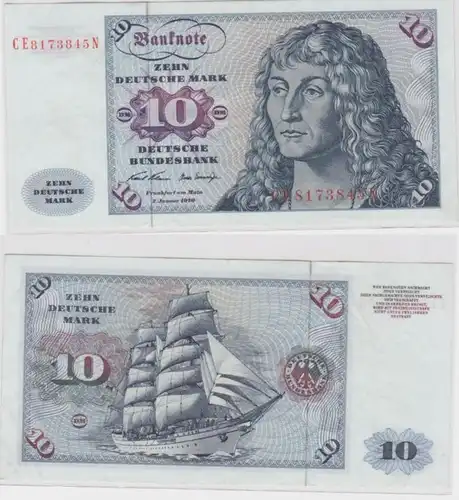 T145959 Banknote 10 DM Deutsche Mark Ro. 270b Schein 2.Jan. 1970 KN CE  N