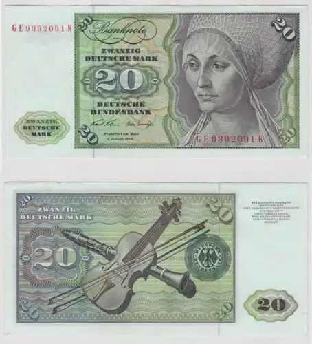 T145860 Banknote 20 DM Deutsche Mark Ro. 271b Schein 2.Jan. 1970 KN GE 9392091 K