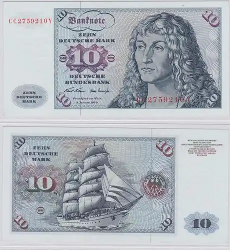 T145851 Banknote 10 DM Deutsche Mark Ro. 270a Schein 2.Jan. 1970 KN CC 2759210 Y