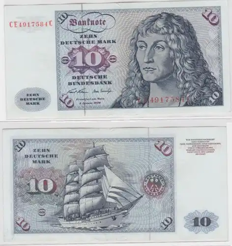 T145834 Banknote 10 DM Deutsche Mark Ro. 270b Schein 2.Jan. 1970 KN CE 4917584 C