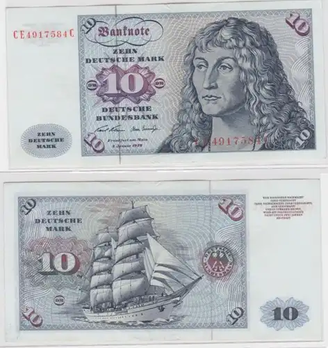 T145834 Banknote 10 DM Deutsche Mark Ro. 270b Schein 2.Jan. 1970 KN CE  C