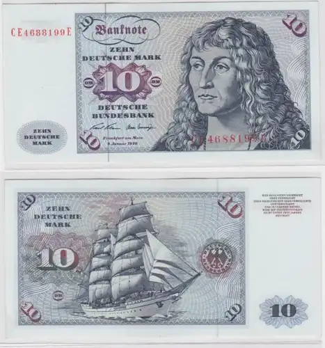 T145794 Banknote 10 DM Deutsche Mark Ro. 270b Schein 2.Jan. 1970 KN CE 4688199 E