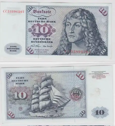 T145776 Banknote 10 DM Deutsche Mark Ro. 270a Schein 2.Jan. 1970 KN CC 5389626 U