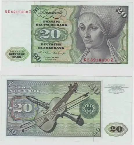T145765 Banknote 20 DM Deutsche Mark Ro. 271b Schein 2.Jan. 1970 KN GE 6216400 Z