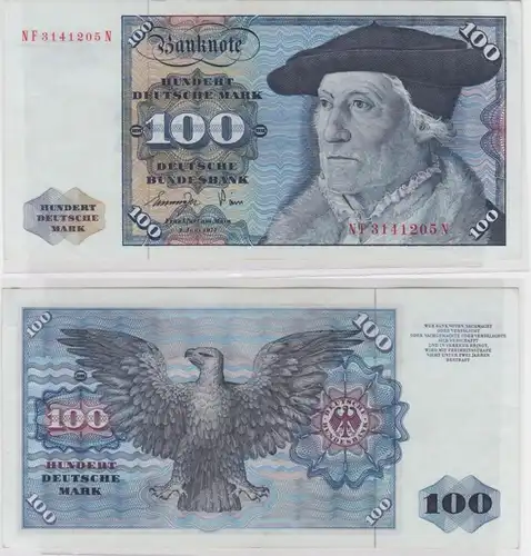 T145737 Banknote 100 DM Deutsche Mark Ro 278a Schein 1.Juni 1977 KN NF  N