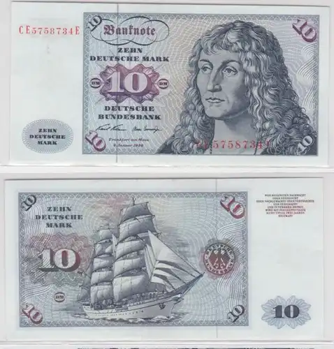 T145610 Banknote 10 DM Deutsche Mark Ro. 270b Schein 2.Jan. 1970 KN CE 5758734 E