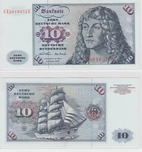 T145585 Banknote 10 DM Deutsche Mark Ro. 270b Schein 2.Jan. 1970 KN CE 6916372 E