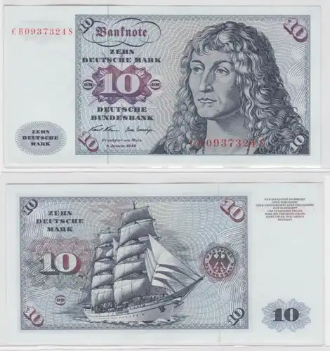 T145536 Banknote 10 DM Deutsche Mark Ro. 270a Schein 2.Jan. 1970 KN CB 0937324 S