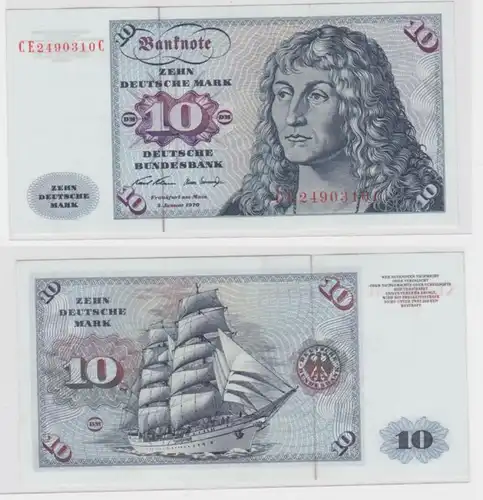 T145535 Banknote 10 DM Deutsche Mark Ro. 270b Schein 2.Jan. 1970 KN CE 2490310 C