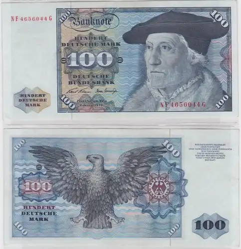 T145524 Banknote 100 DM Deutsche Mark Ro. 273b Schein 2.Jan 1970 KN NF 4656044 G