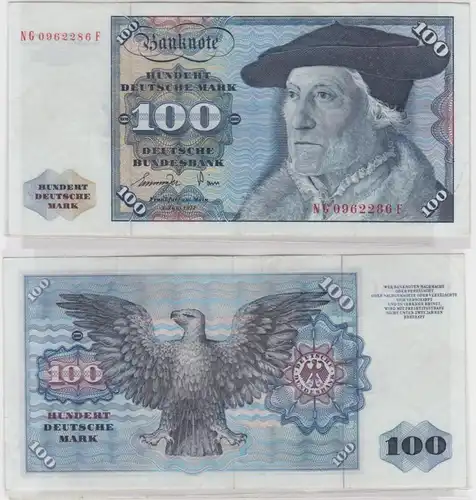 T145479 Banknote 100 DM Deutsche Mark Ro 278a Schein 1.Juni 1977 KN NG 0962286 F