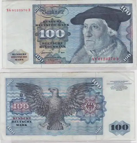 T145439 Banknote 100 DM Deutsche Mark Ro 278a Schein 1.Juni 1977 KN NG 8123570 D