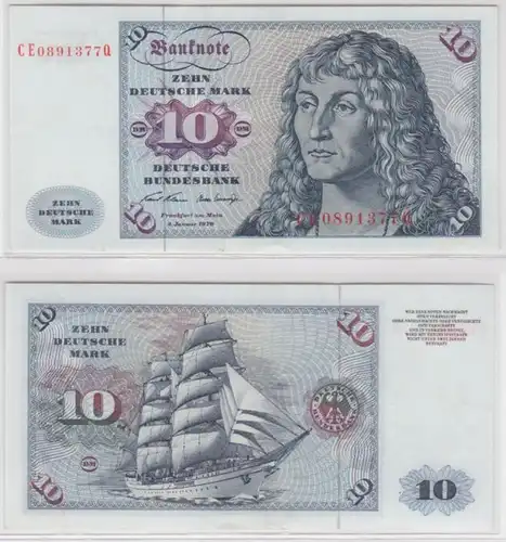 T145417 Banknote 10 DM Deutsche Mark Ro. 270b Schein 2.Jan. 1970 KN CE  Q