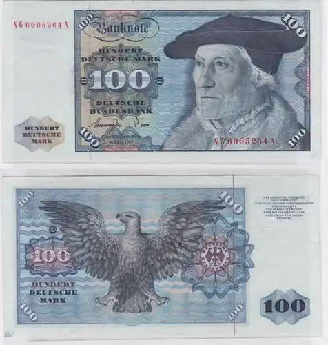 T145383 Banknote 100 DM Deutsche Mark Ro 278a Schein 1.Juni 1977 KN NG 6005264 A