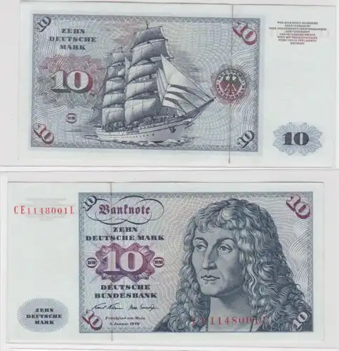 T145274 Billet 10 DM Mark allemand Ro. 270b Blau 2.jan. 1970 NC CE 1148001 L