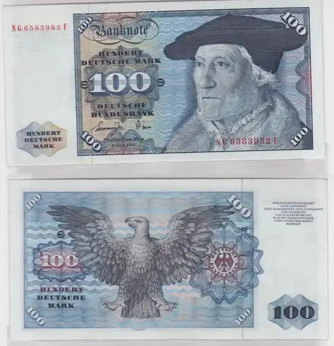 T145247 Banknote 100 DM Deutsche Mark Ro 278a Schein 1.Juni 1977 KN NG 6583982 F