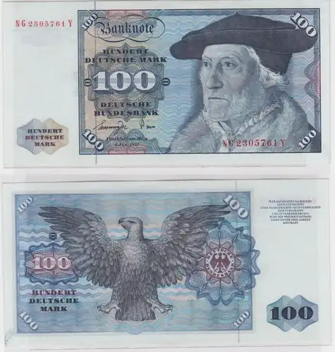 T145157 Banknote 100 DM Deutsche Mark Ro 278a Schein 1.Juni 1977 KN NG 2305761 Y