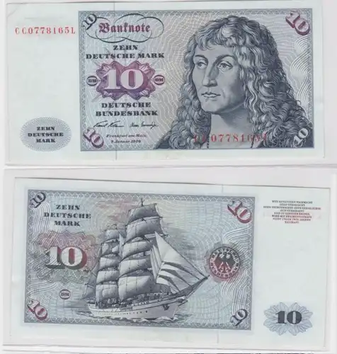 T144701 Banknote 10 DM Deutsche Mark Ro. 270a Schein 2.Jan. 1970 KN CC 0778165 L