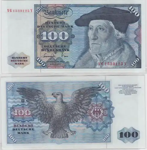 T144554 Banknote 100 DM Deutsche Mark Ro 278a Schein 1.Juni 1977 KN NG 1539125 Y
