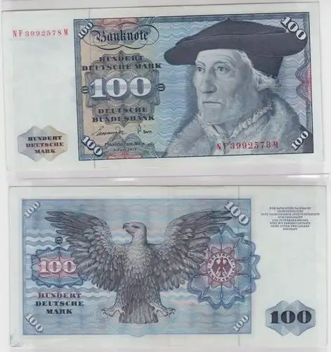 T144543 Banknote 100 DM Deutsche Mark Ro 278a Schein 1.Juni 1977 KN NF 3992578 M