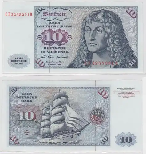 T144475 Banknote 10 DM Deutsche Mark Ro. 270b Schein 2.Jan. 1970 KN CE 3288291 Q