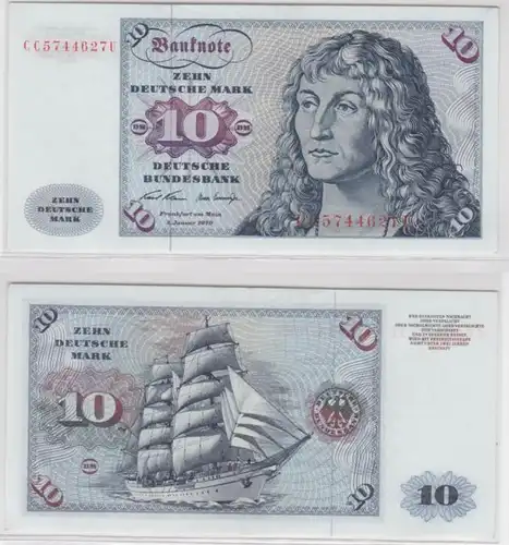 T142970 Banknote 10 DM Deutsche Mark Ro. 270a Schein 2.Jan. 1970 KN CC 5744627 U