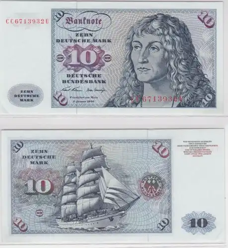 T141900 Banknote 10 DM Deutsche Mark Ro. 270a Schein 2.Jan. 1970 KN CC 6713932 U