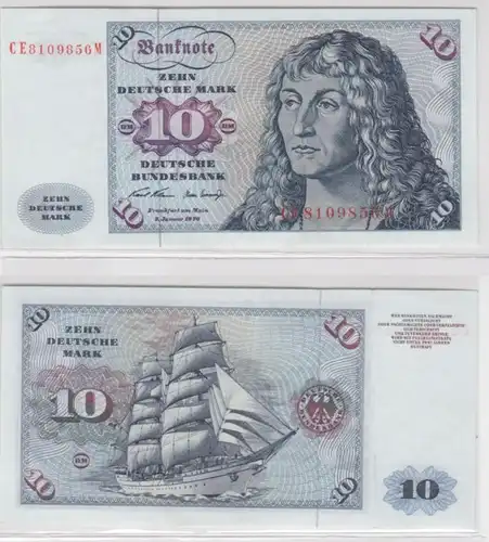 T141899 Banknote 10 DM Deutsche Mark Ro. 270b Schein 2.Jan. 1970 KN CE 8109856 M