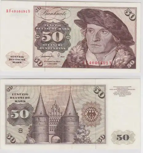 T141497 Banknote 50 DM Deutsche Mark Ro. 277a Schein 1.Juni 1977 KN KF 4046491 Y