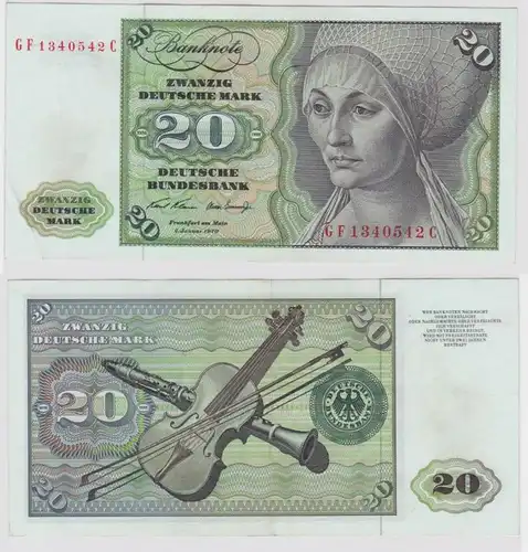 T133886 Banknote 20 DM Deutsche Mark Ro. 271b Schein 2.Jan. 1970 KN GF 1340542 C
