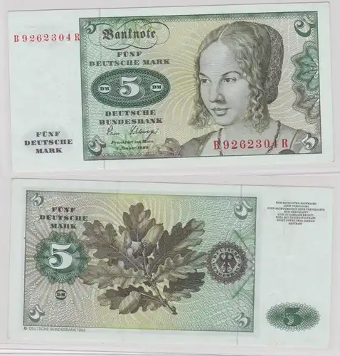 T144713 Banknote 5 DM Deutsche Mark Ro. 285a Schein 2.Januar 1980 KN B 9262304 R
