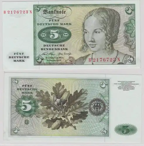 T144312 Banknote 5 DM Deutsche Mark Ro. 269a Schein 2.Januar 1970 KN B 2176723 N