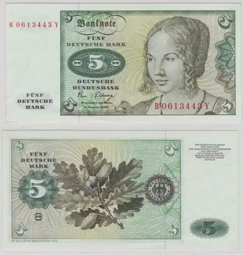 T143789 Banknote 5 DM Deutsche Mark Ro. 285a Schein 2.Januar 1980 KN B 0613443 Y