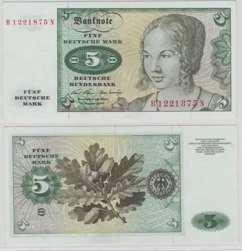 T142499 Banknote 5 DM Deutsche Mark Ro. 269a Schein 2.Januar 1970 KN B 1221875 N