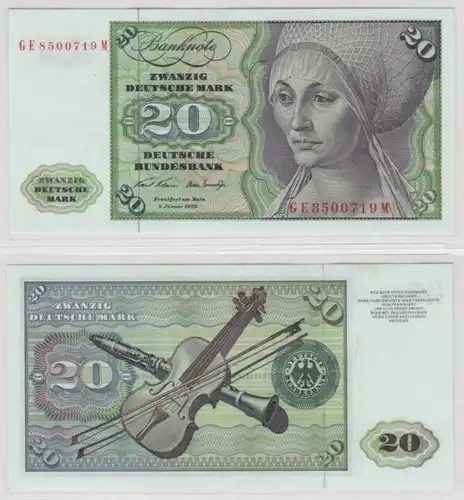 T145926 Banknote 20 DM Deutsche Mark Ro. 271b Schein 2.Jan. 1970 KN GE 8500719 M