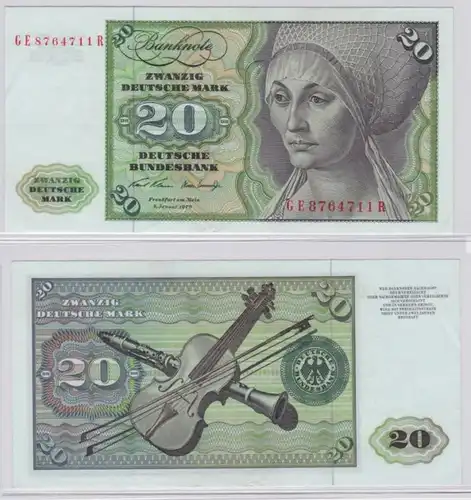 T145890 Banknote 20 DM Deutsche Mark Ro. 271b Schein 2.Jan. 1970 KN GE 8764711 R