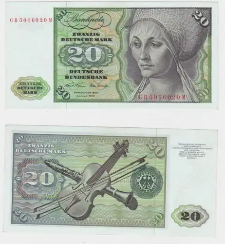 T145861 Banknote 20 DM Deutsche Mark Ro. 271a Schein 2.Jan. 1970 KN GB 5016020 M