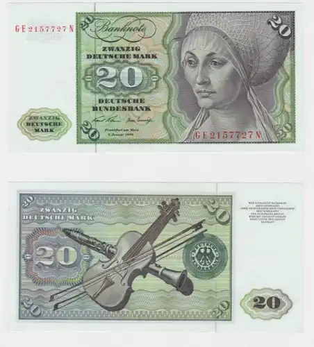 T145844 Banknote 20 DM Deutsche Mark Ro. 271b Schein 2.Jan. 1970 KN GE 2157727 N