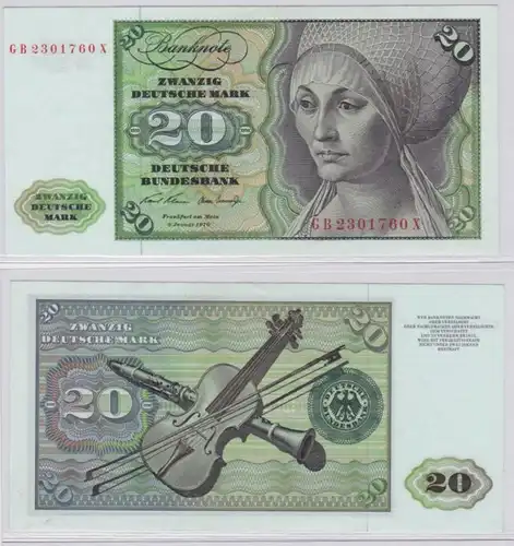 T145717 Banknote 20 DM Deutsche Mark Ro. 271a Schein 2.Jan. 1970 KN GB 2301760 X