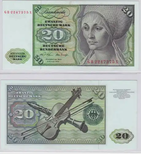 T145704 Banknote 20 DM Deutsche Mark Ro. 271a Schein 2.Jan. 1970 KN GB 2247375 X
