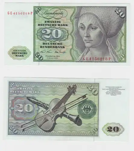 T145651 Banknote 20 DM Deutsche Mark Ro. 271b Schein 2.Jan. 1970 KN GE 4156218 P