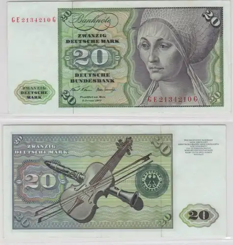 T145552 Banknote 20 DM Deutsche Mark Ro. 271b Schein 2.Jan. 1970 KN GE 2134210 G